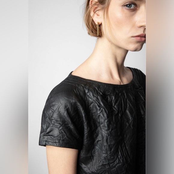 Zadig & Voltaire
Rexa Crumpled Leather Mini Dress size small nwt - Picture 4 of 14